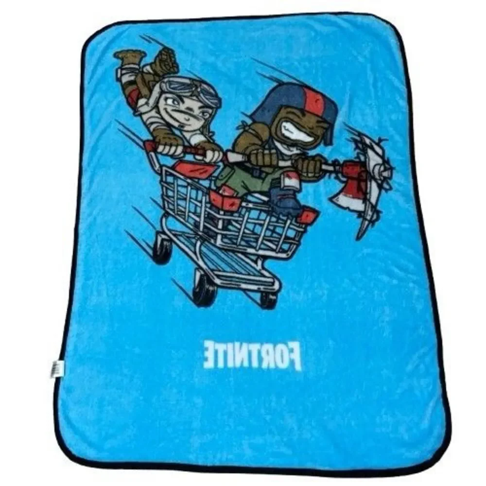 Fortnite Soft & Cuddly Plush Throw Blanket 40x50 Children Nap Time Shopping Cart